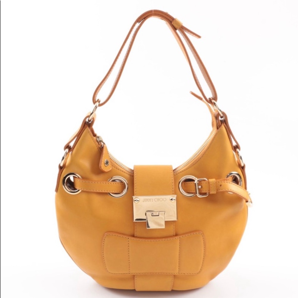 Jimmy Choo yellow leather bag